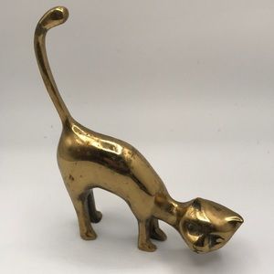 Scary copper cat ring holder vintage